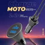 UBON CH-193 Charge Moto 2.6A Fast Car Charger