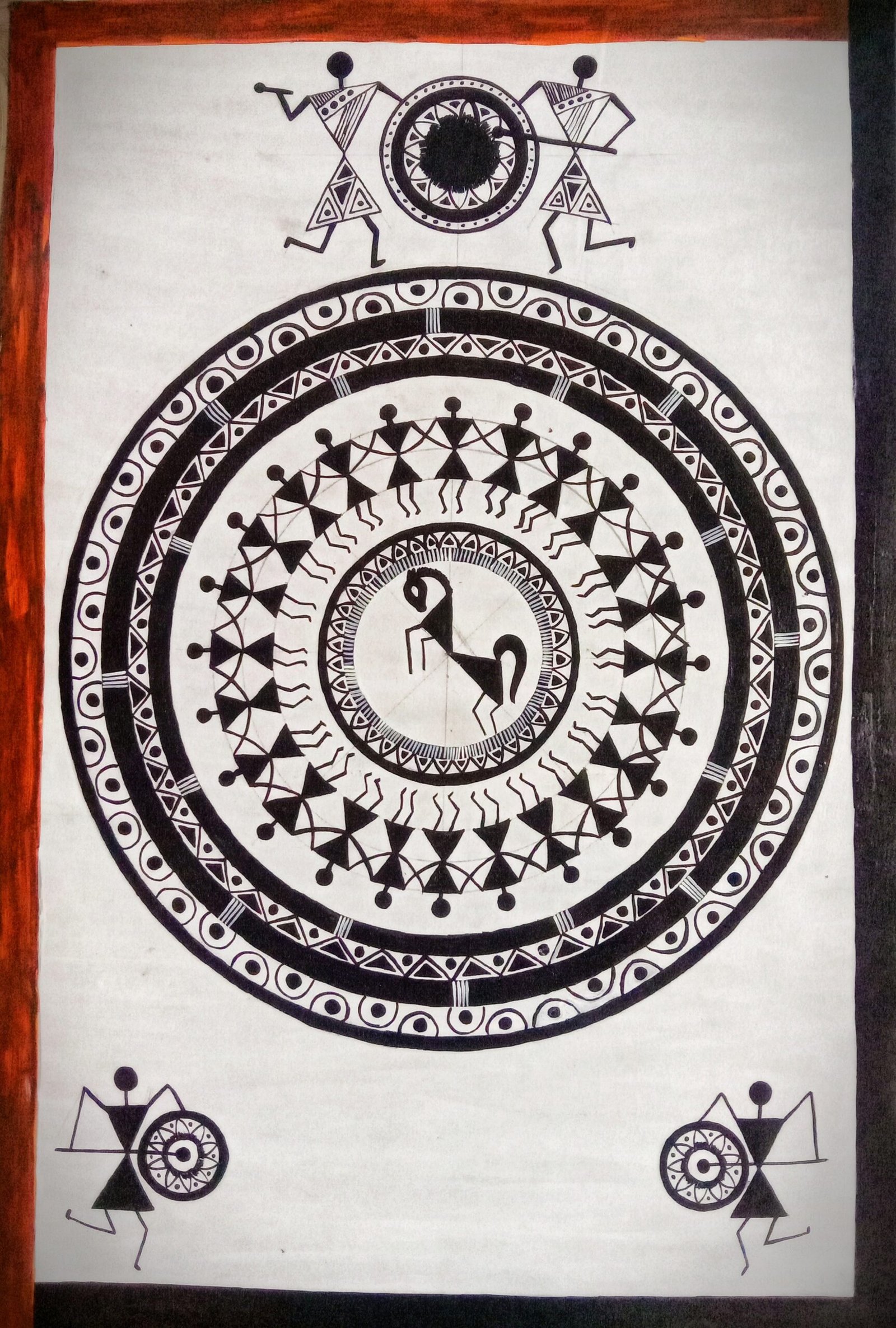 warli painting mandala