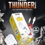 Ubon CH-570 Thunder Charge Dual USB Ports With IPH. Cable (12W I-Phone Charger)