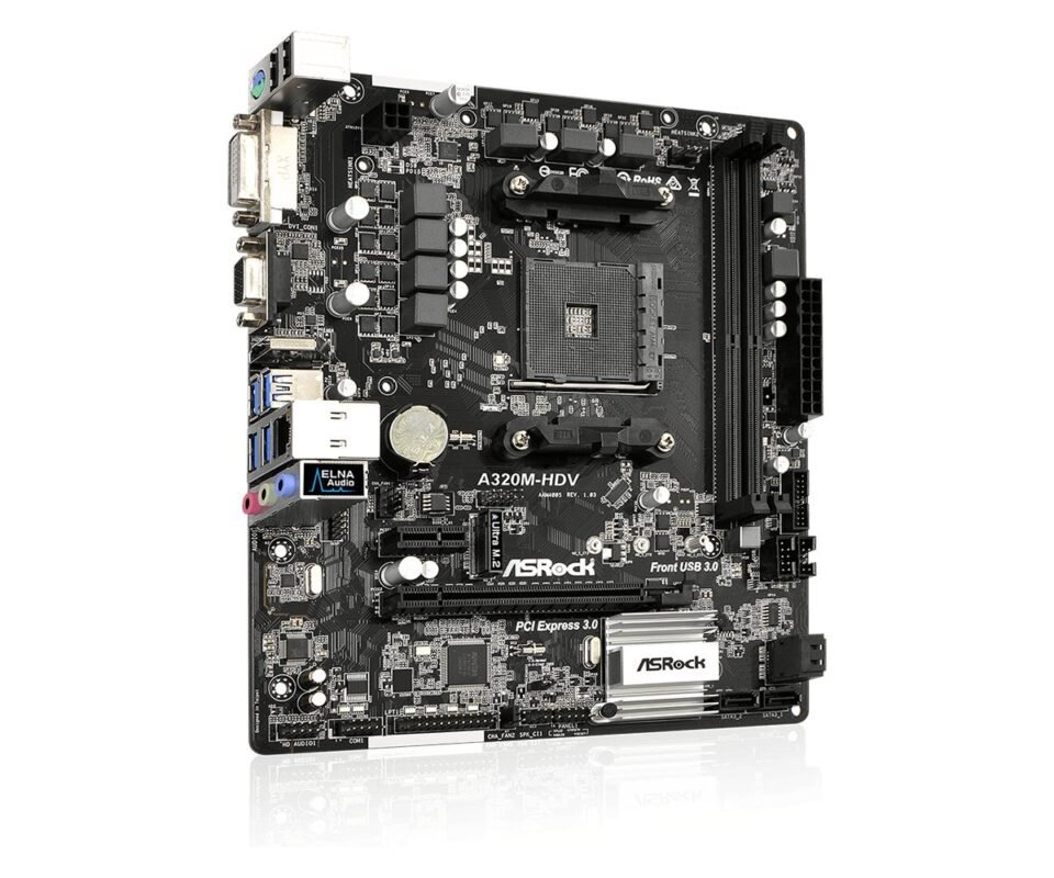 ASRock A320M-HDV R4.0 Motherboard BIOS Updated for Ryzen 3rd Gen Processors with 4 SATA3, 1 Ultra M.2 (PCIe Gen3 x4 & SATA3)-4