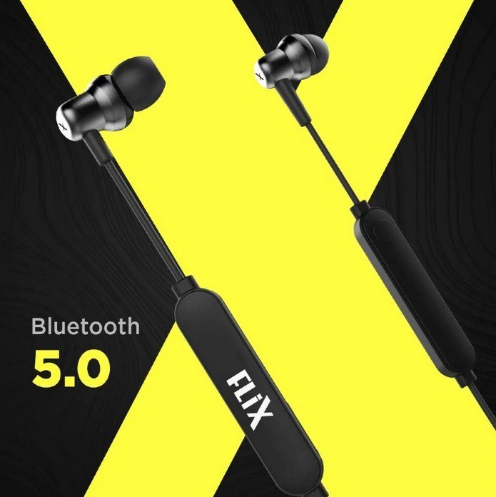 FLIX (Beetel) Thunder Lite 1000 Wireless Bluetooth Neckband (Black)-3
