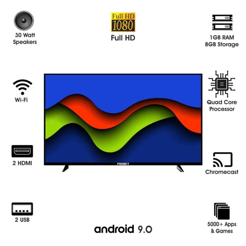 Foxsky 80 cm (32 inches) Full HD Smart LED TV 32FSELS-PRO (Black)-2