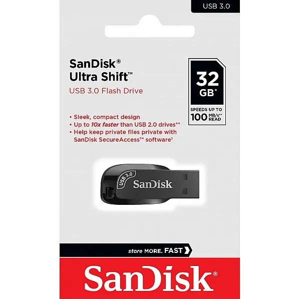 Sandisk Ultra Shift 32GB Pendrive ( SDCZ410-032G-I35 )(Black)-2