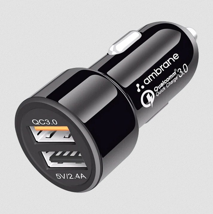 Ambrane Dual USB Rapid Car charger (ACC-11QC-M) - ITSALE