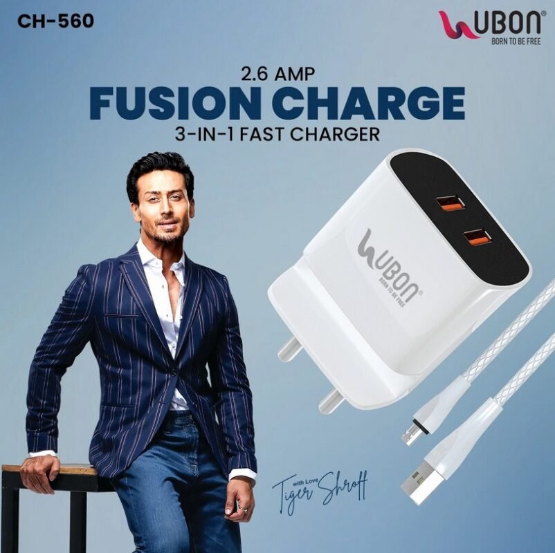 Ubon CH-560 Fusion Charger With Mobile Stand-3