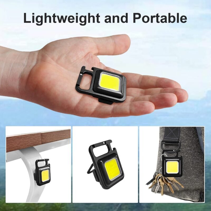 COB Mini LED Flashlight Keychain-4