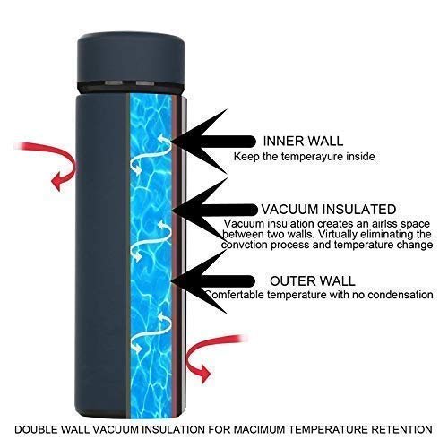 LV 11 Thermal Tumbler LED Touch Display Temperature Stainless Steel Flask  Keep Warm and Cold 500ml