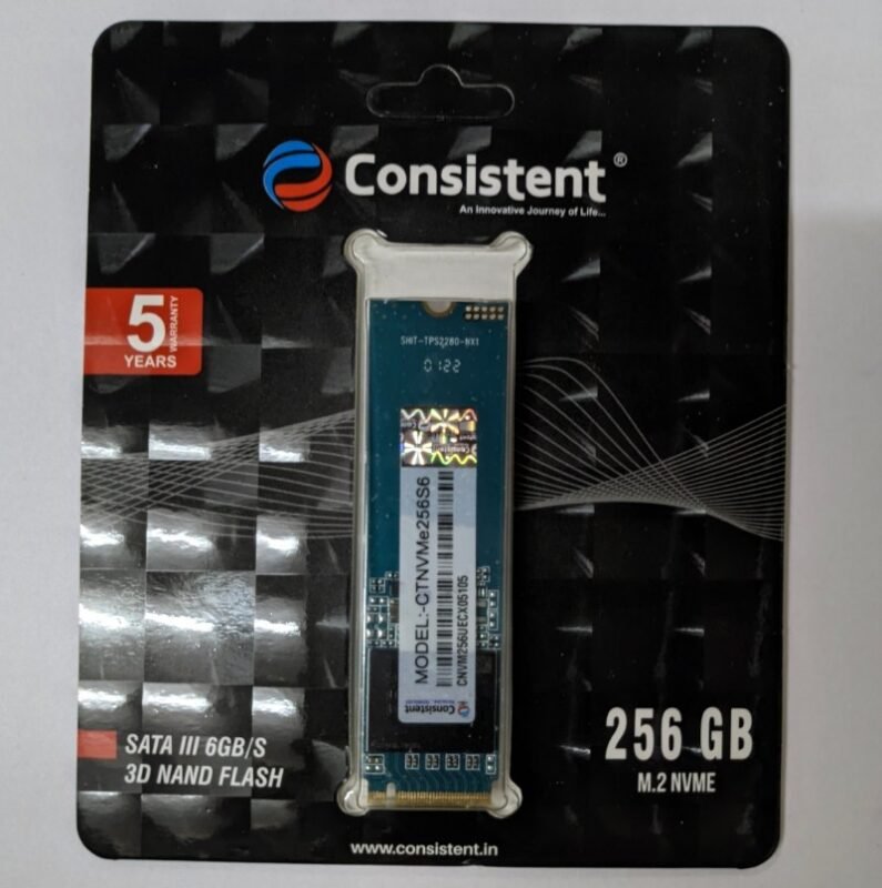Consistent 256gb M.2 NVMe SSD
