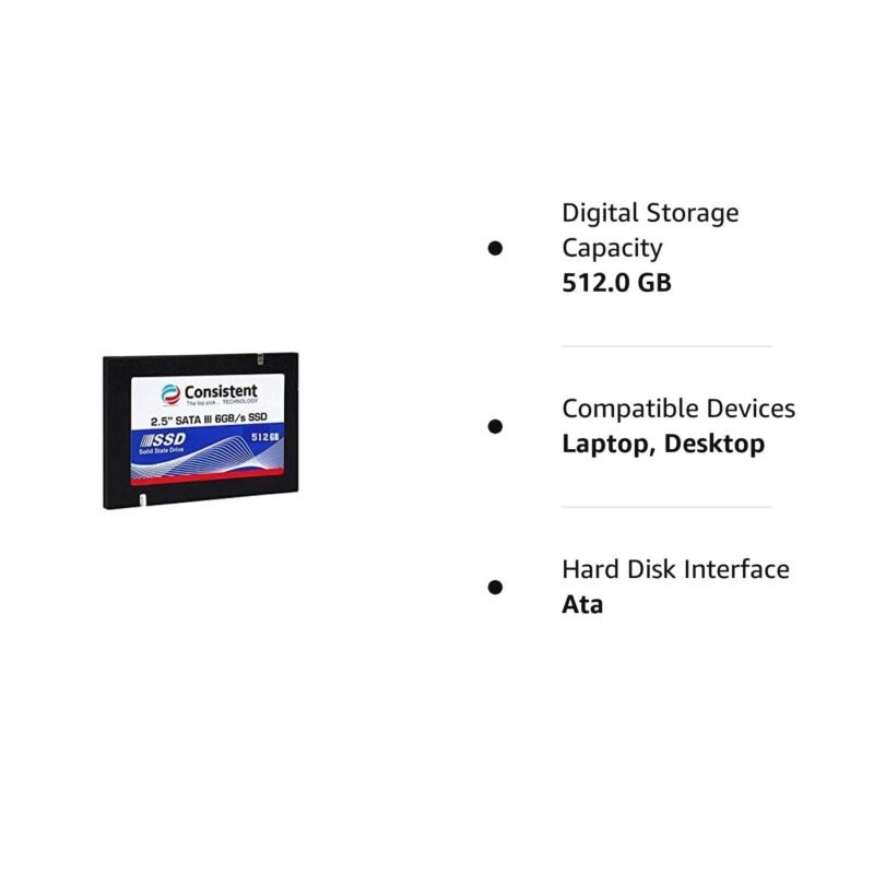 Consistent 512GB 2.5 SATA SSD-3