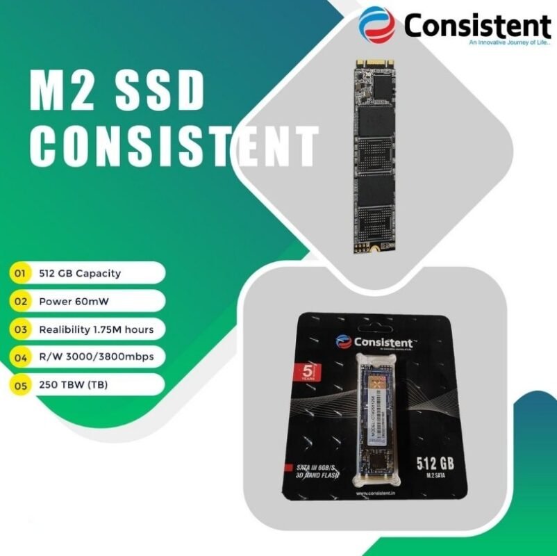 Consistent M.2 512GB SATA SSD-1