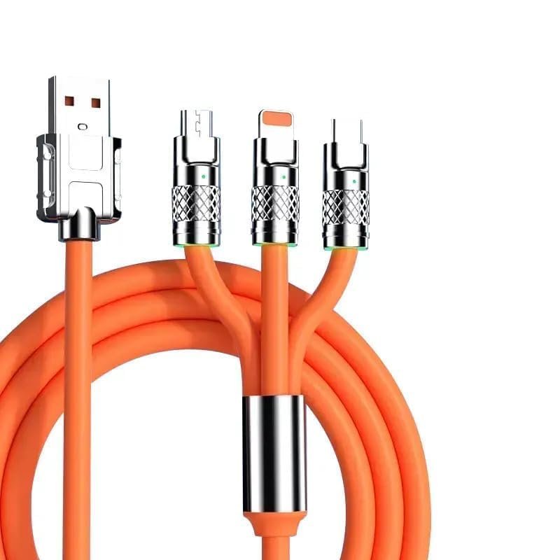 Orange 3 in 1 charging Cable 120W charger cable-2