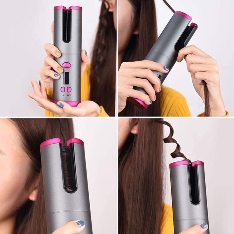 USB Rechargeable Automatic Wireless Electric Hair Curler-5