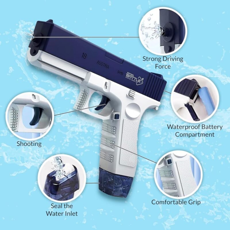 Water Gun Automatic Rechargeable with USB and Battery-4