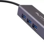 Punta P-CLH20 Type-C to 10/100Mbps Ethernet Network 3 Port USB Hub