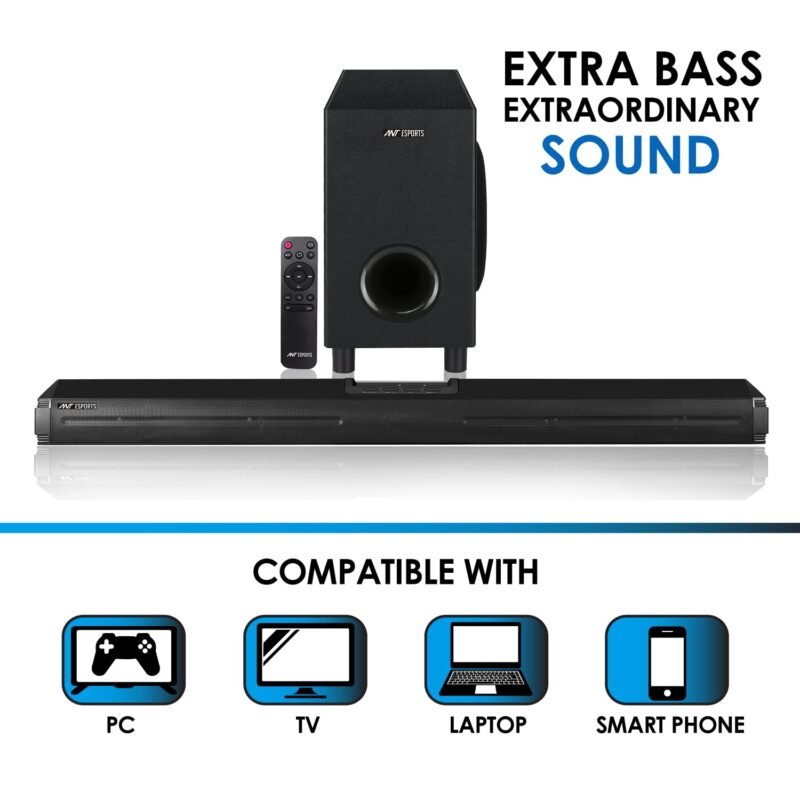 Ant Esports SBW300 2.1 Bluetooth Soundbar with Subwoofer-7